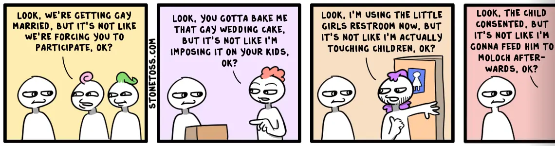 LGBTQ Slippery Slope Stonetoss Comic