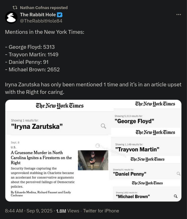 New York Times bias in media coverage of black vs white victims.