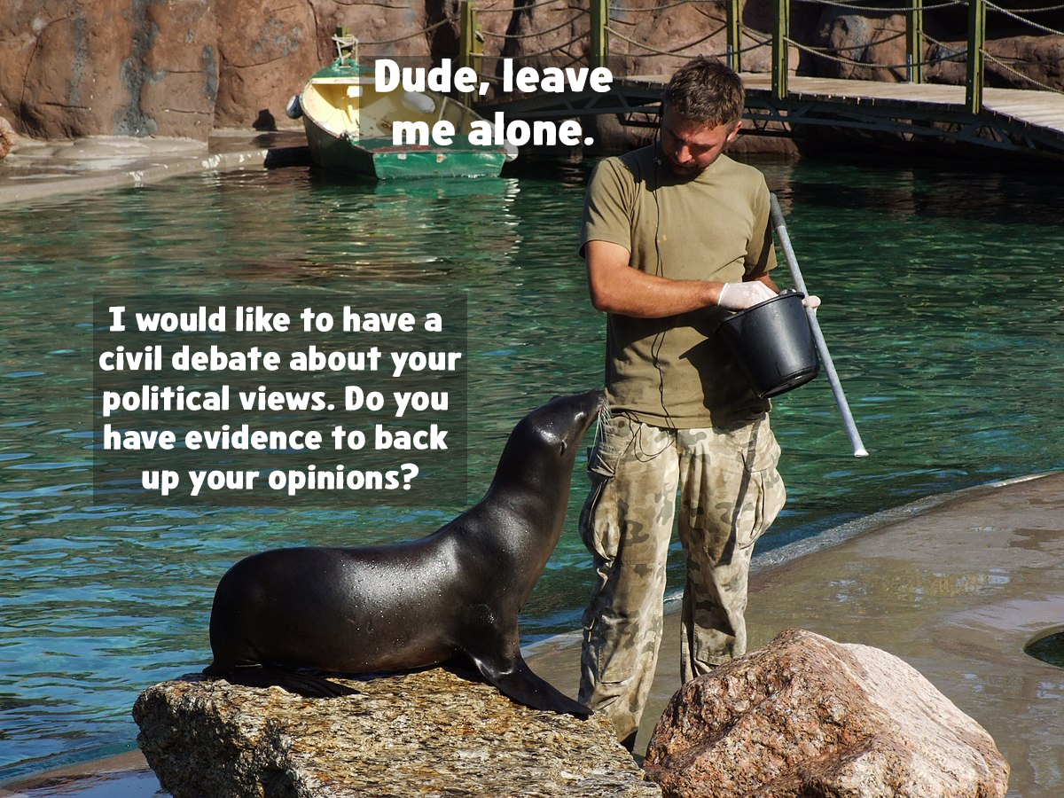 Sealioning advice troll