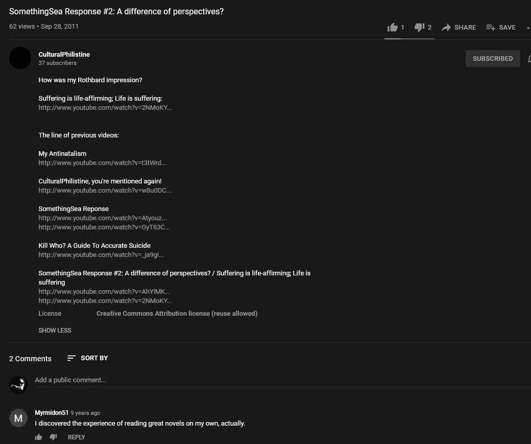 Screenshot for CulturalPhilistine's "SomethingSea Response #2: A difference of perspectives?" video.
