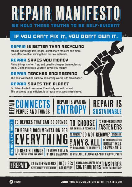 The iFixit self-repair manifesto.