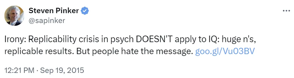 Psychometrics is replicable.