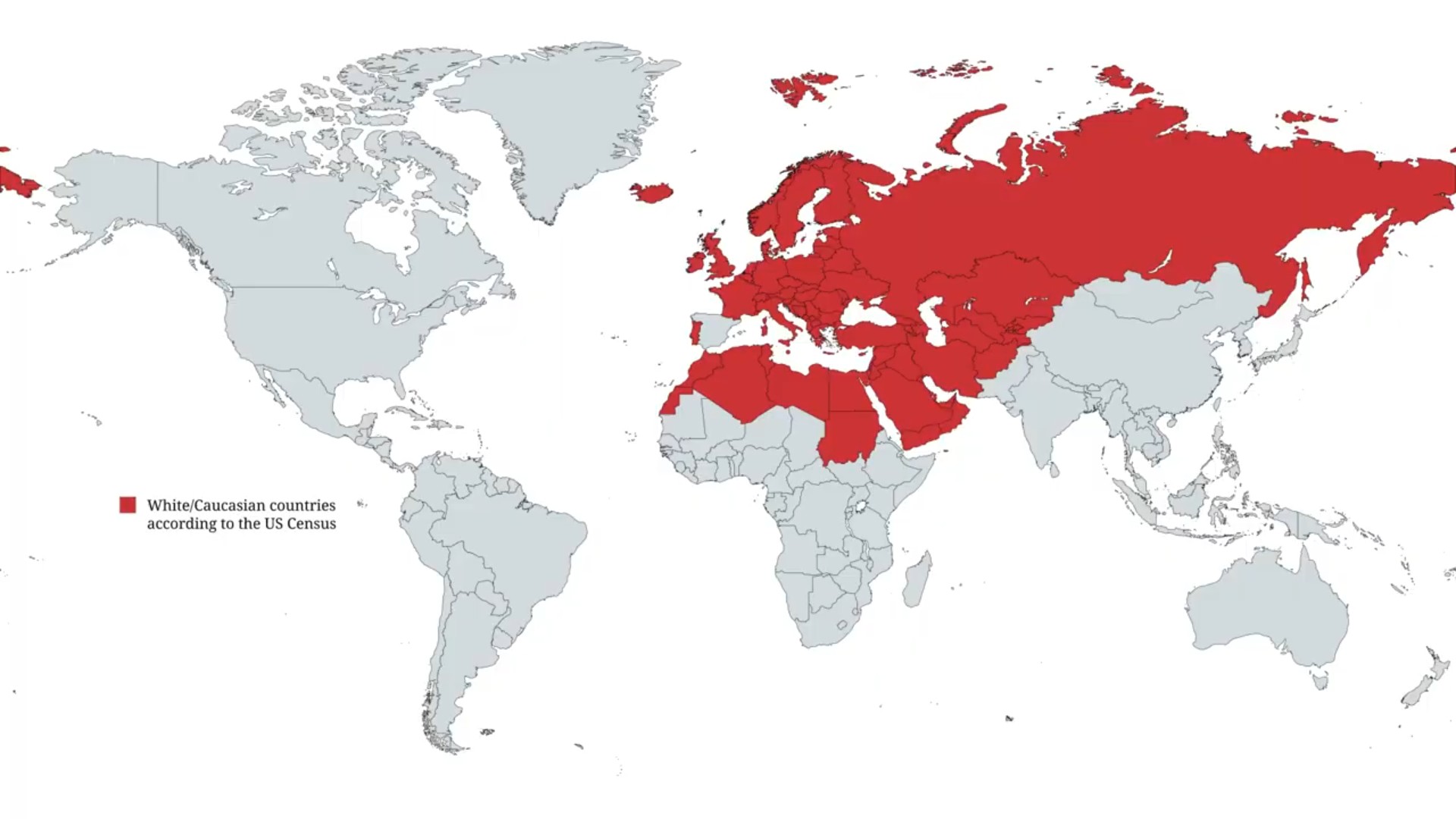 White countries according to US census